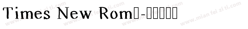 Times New Rom细字体转换